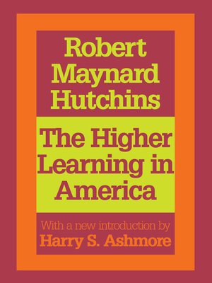 cover image of The Higher Learning in America